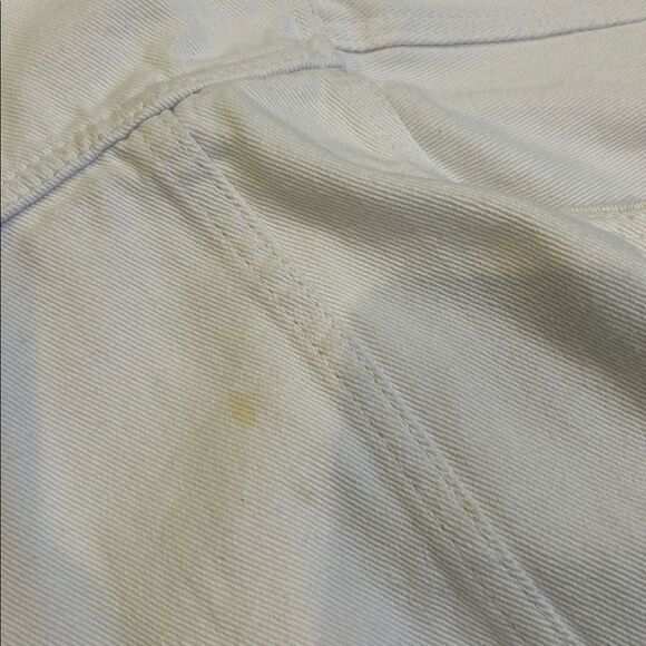 LifeShe White Cropped Denim Distressed Jacket, Women’s XL - Picture 8 of 8